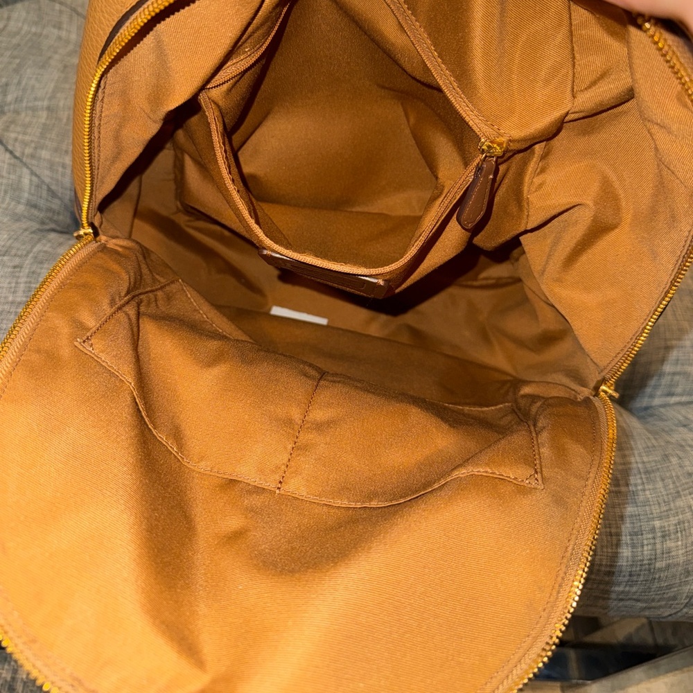 Coach Backpack Tan Pebbled Leather Large Charlie Backpack - Picture 14 of 17